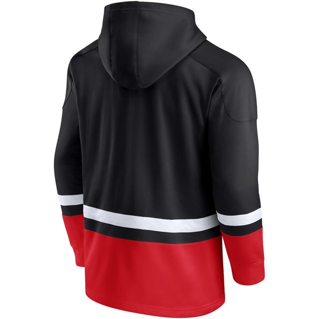 Ottawa Senators adidas Jersey Lace-Up Pullover Hoodie - Black