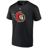 Fanatics pour hommes Claude Giroux Noir Sénateurs d'Ottawa Authentic Stack Name & Number - T-shirt