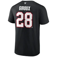 Men's Fanatics Claude Giroux Black Ottawa Senators Authentic Stack Name & Number - T-Shirt