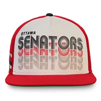 Men's Fanatics Cream/Red Ottawa Senators True Classic Snapback Hat