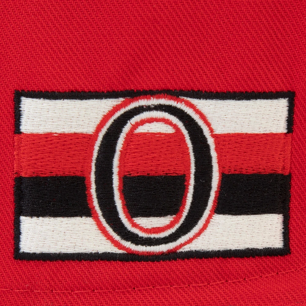 Men's Fanatics Cream/Red Ottawa Senators True Classic Snapback Hat