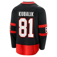 Men's Fanatics Dominik Kubalik Black Ottawa Senators Home Breakaway Jersey