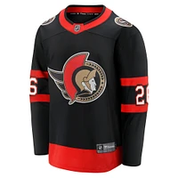 Men's Fanatics Erik Brannstrom Black Ottawa Senators Home Breakaway Player - Jersey