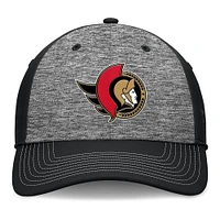 Men's Fanatics Gray/Black Ottawa Senators Fundamental Top Shelf 2-Tone Flex Hat