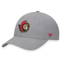 Men's Fanatics Gray Ottawa Senators Extra Time Adjustable Hat