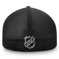 Casquette de camionneur flexible authentique pour entraînement et voyage Fanatics homme, noir chiné/noir, Sénateurs d'Ottawa