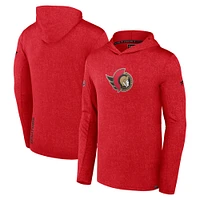 Men's Fanatics Red Ottawa Senators Authentic Pro Lightweight Pullover Hoodie