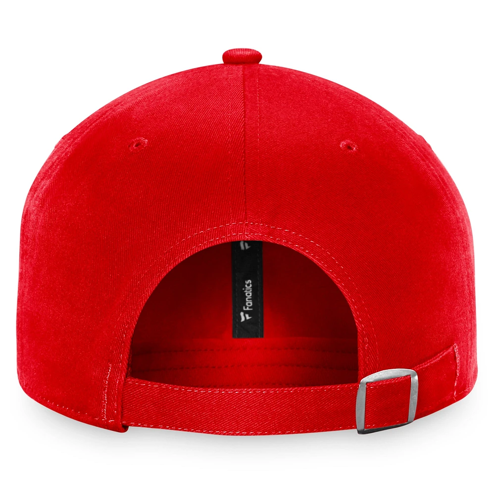 Fanatics Red Ottawa Senators Core Primary Logo pour hommes - Casquette réglable