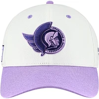 Casquette ajustable authentique Pro Hockey Fights Cancer pour homme, blanche/lavande