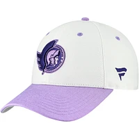 Casquette ajustable authentique Pro Hockey Fights Cancer pour homme, blanche/lavande