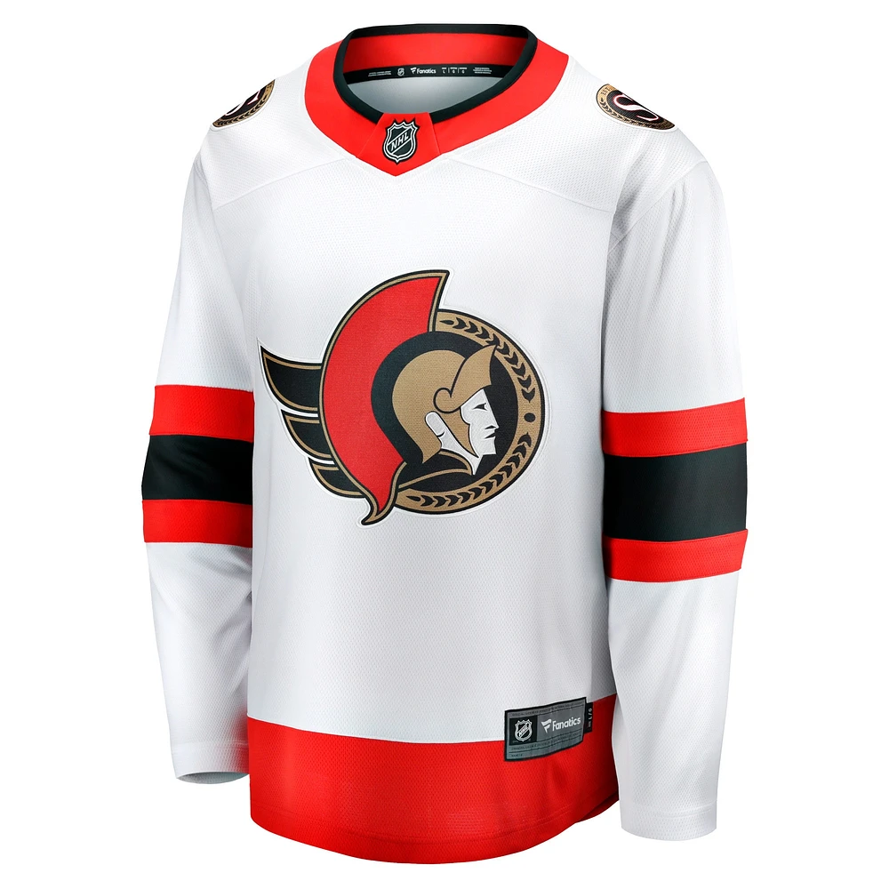 Men's Fanatics White Ottawa Senators Away - Premier Breakaway Jersey