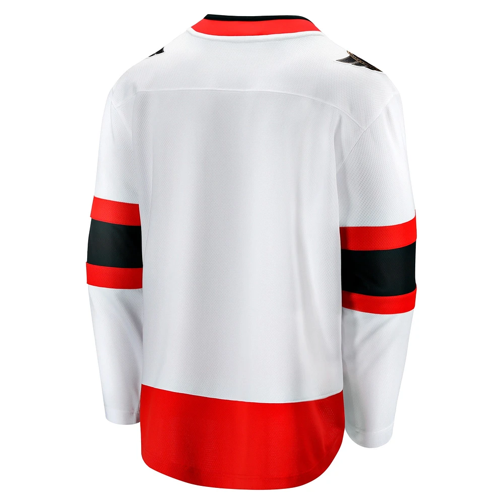 Hommes Fanatics Branded White Ottawa Senators 2020/21 Away - Premier Breakaway Jersey