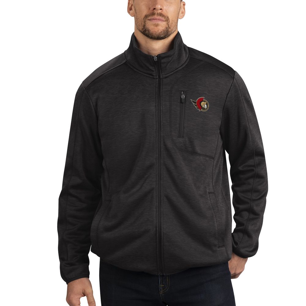 Men's G-III Sports by Carl Banks Black Ottawa Senators Closer Transitional Full-Zip Jacket