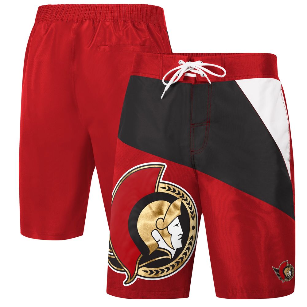 Men's G-III Sports by Carl Banks Red Ottawa Senators Wind Wave - Board Shorts