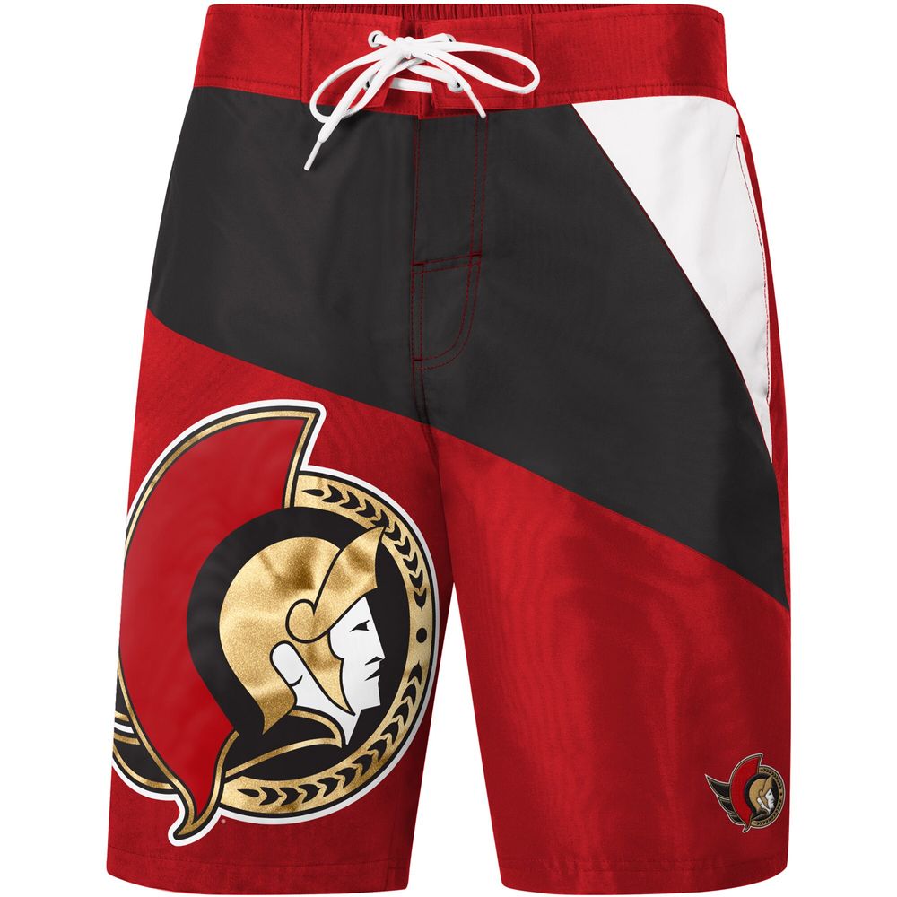 Men's G-III Sports by Carl Banks Red Ottawa Senators Wind Wave - Board Shorts