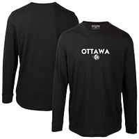 T-shirt à manches longues Oscar City Capsule pour homme, noir, des Sénateurs d'Ottawa