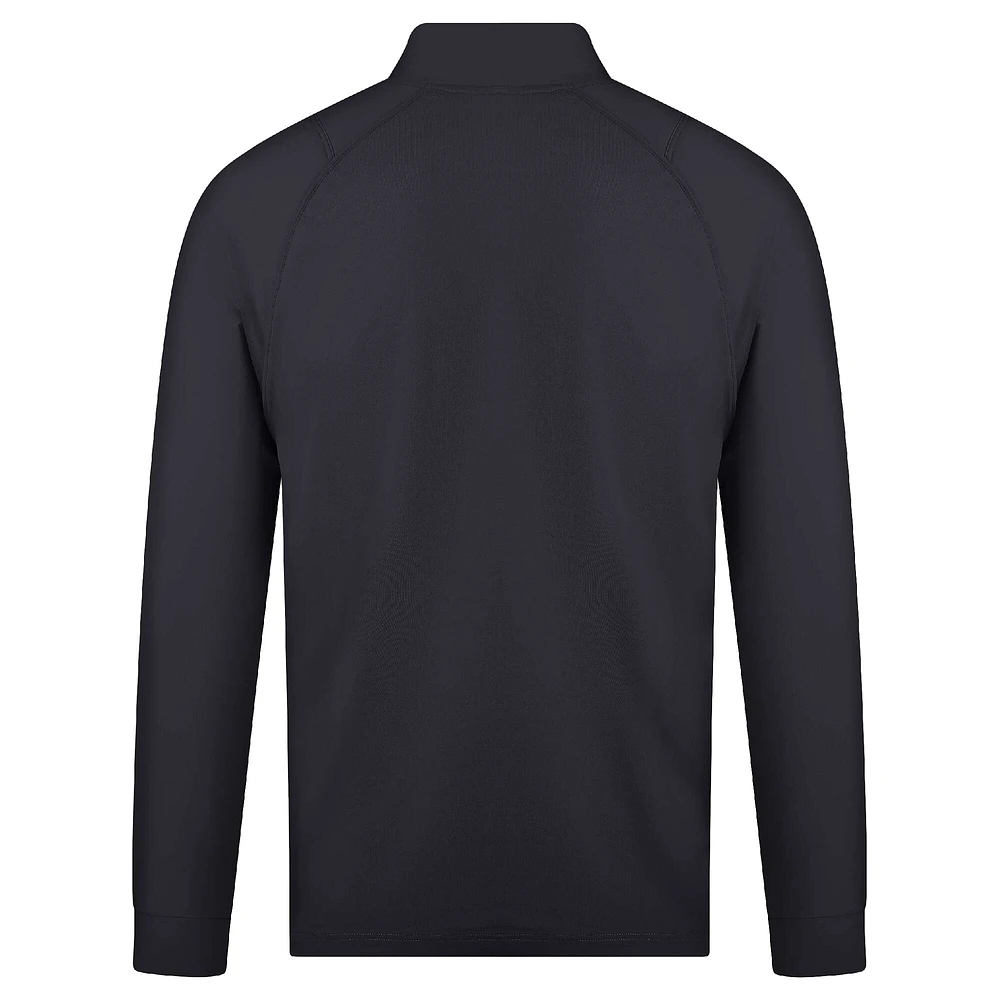 Men's Levelwear Black Ottawa Senators Theory Insignia Core Raglan Quarter-Zip Pullover Top