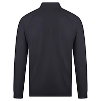 Men's Levelwear Black Ottawa Senators Theory Insignia Core Raglan Quarter-Zip Pullover Top