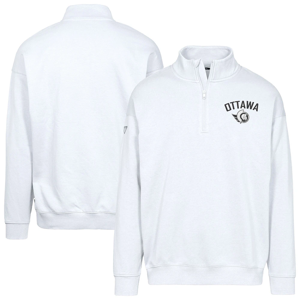 Men's Levelwear  White Ottawa Senators Murray City Capsule Quarter-Zip Sweatshirt