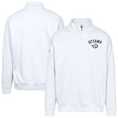 Men's Levelwear  White Ottawa Senators Murray City Capsule Quarter-Zip Sweatshirt