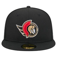 Men's New Era Black Ottawa Senators 59FIFTY Fitted Hat
