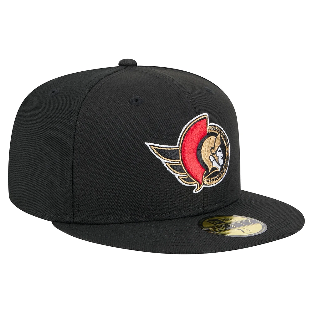Men's New Era Black Ottawa Senators 59FIFTY Fitted Hat