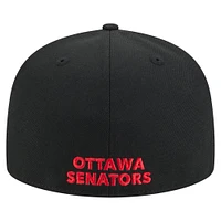 Men's New Era Black Ottawa Senators 59FIFTY Fitted Hat