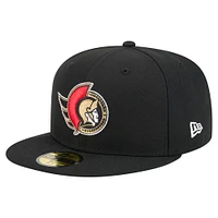Men's New Era Black Ottawa Senators 59FIFTY Fitted Hat
