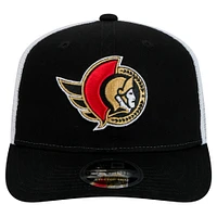 Men's New Era Black Ottawa Senators Core Trucker 9SEVENTY Stretch-Snap Hat