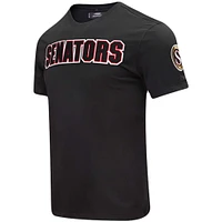 Men's Pro Standard Black Ottawa Senators Classic Chenille T-Shirt