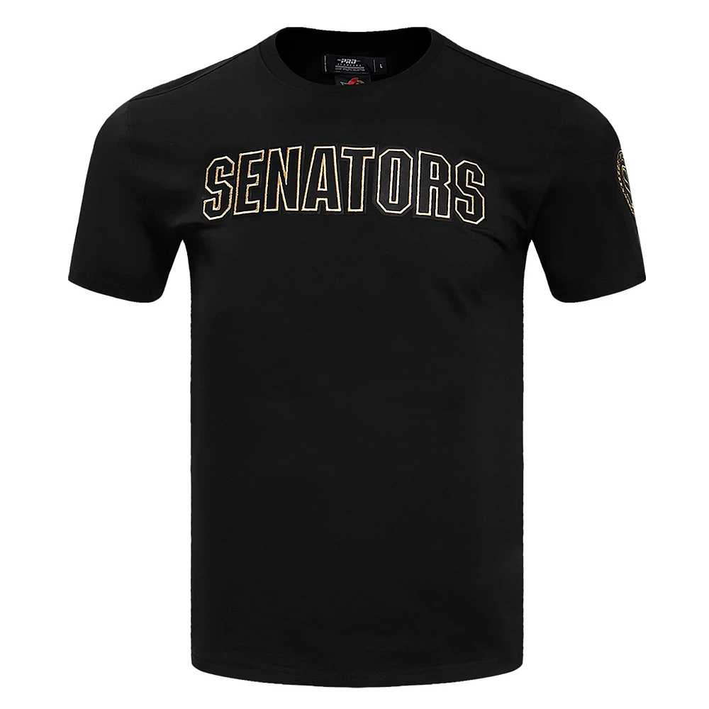 T-shirt noir Pro Standard des Sénateurs d'Ottawa pour hommes