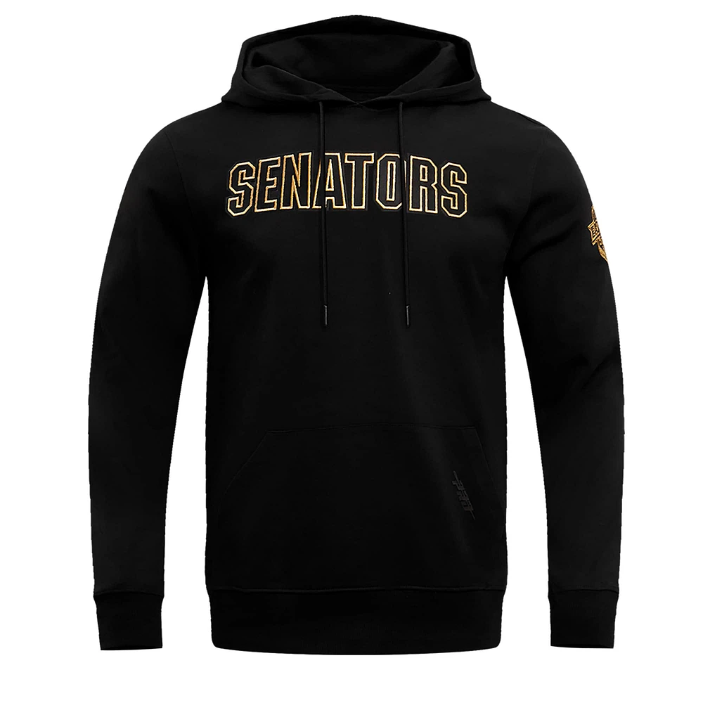 Men's Pro Standard Ottawa Senators Black & Gold Pullover Hoodie