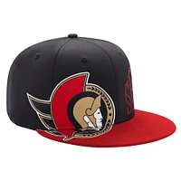 Men's Starter  Black Ottawa Senators Big Fan Classic Starfit Snapback Hat