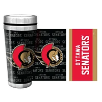 Sénateurs d'Ottawa 16oz. Tasse de voyage avec papier peint complet