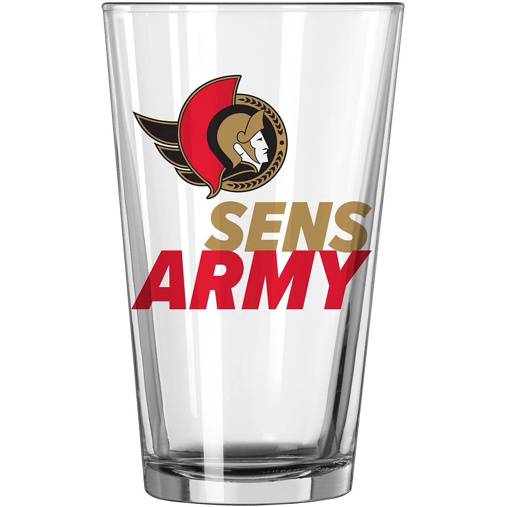 Ottawa Senators 16oz. Team Slogan Pint Glass