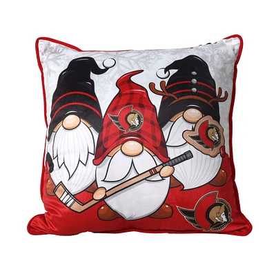 Coussin décoratif gnome des Sénateurs d'Ottawa 18" x 18"