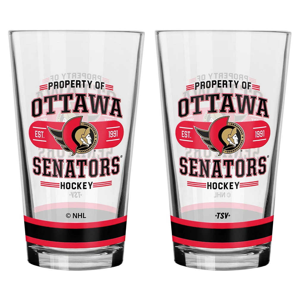 Ottawa Senators 2-Piece Mixing Glass Set