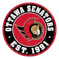 Ottawa Senators 22'' Distressed Logo Wall Sign