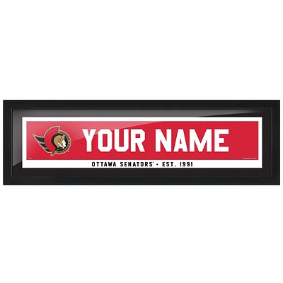 Ottawa Senators 6'' x 22'' Personalized Name Bar Frame