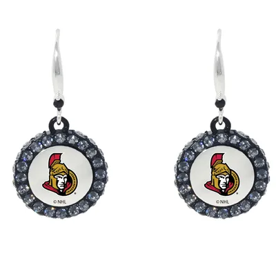 Ottawa Senators Hockey Puck Earrings