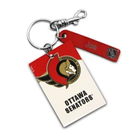 Sénateurs d'Ottawa - Coffret cadeau trois pièces en cuir avec étiquette personnalisée