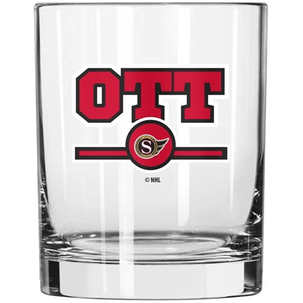 Letterman des Sénateurs d'Ottawa 14oz. Verre à roches