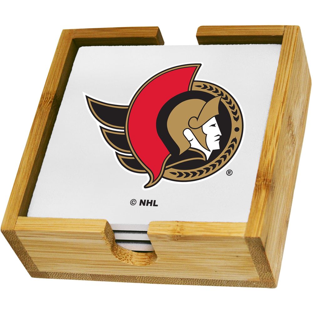 Ottawa Senators Team Logo Four-Pack Square Coaster Set