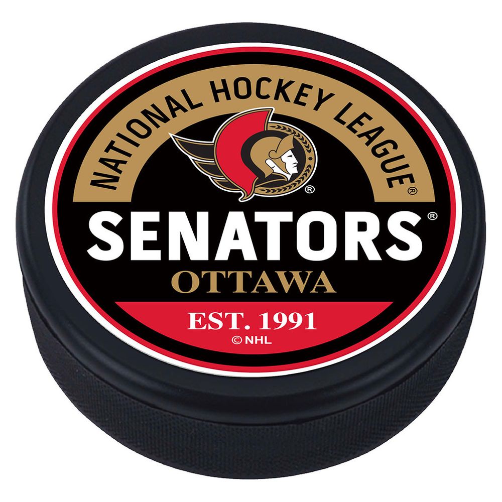 Ottawa Senators - Textured Block Logo Puck