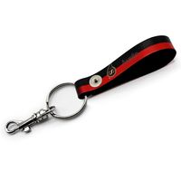 Red Ottawa Senators Striped Personalized Leather Loop Keychain