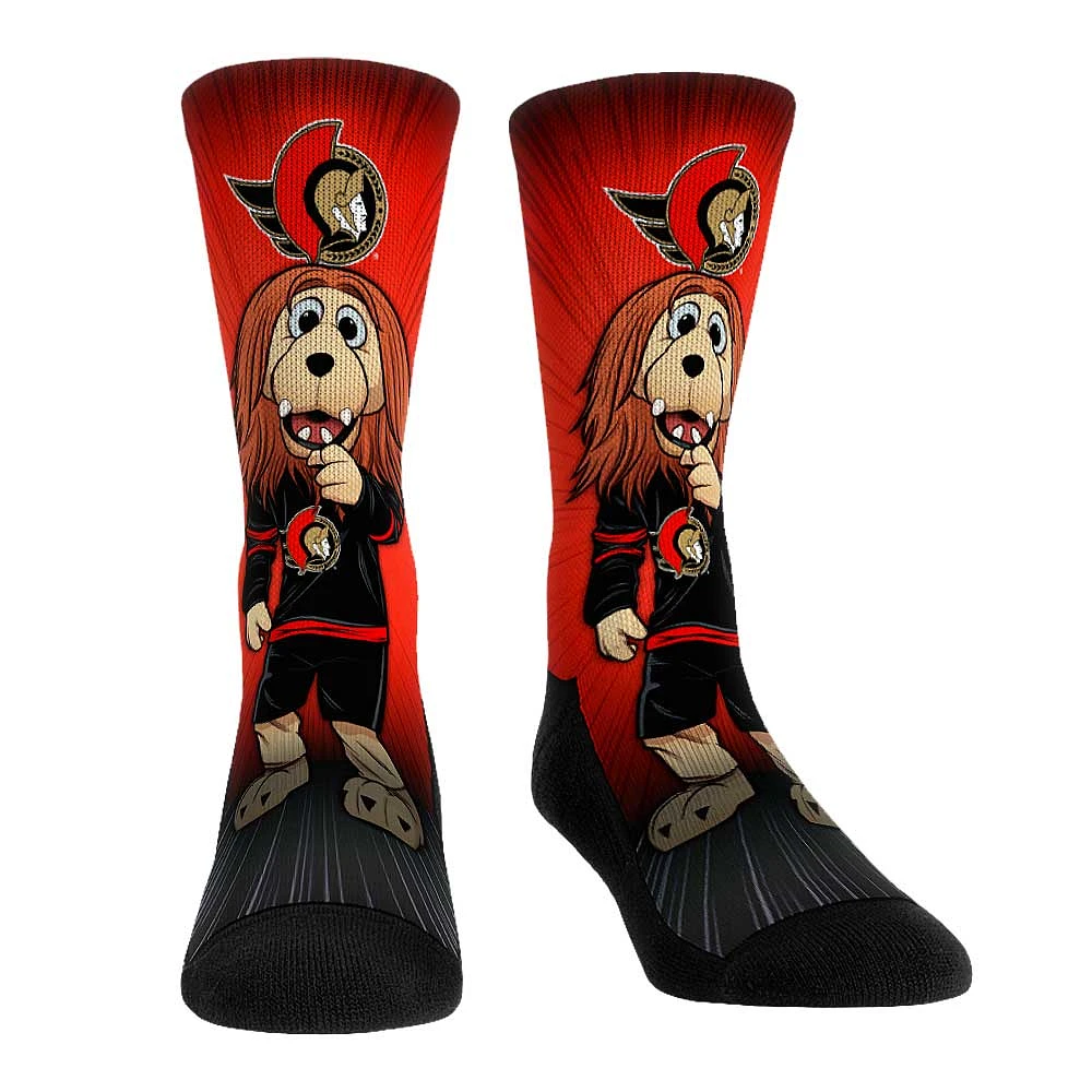 Chaussettes Rock Em Mascotte des Sénateurs d'Ottawa Pump Up Crew