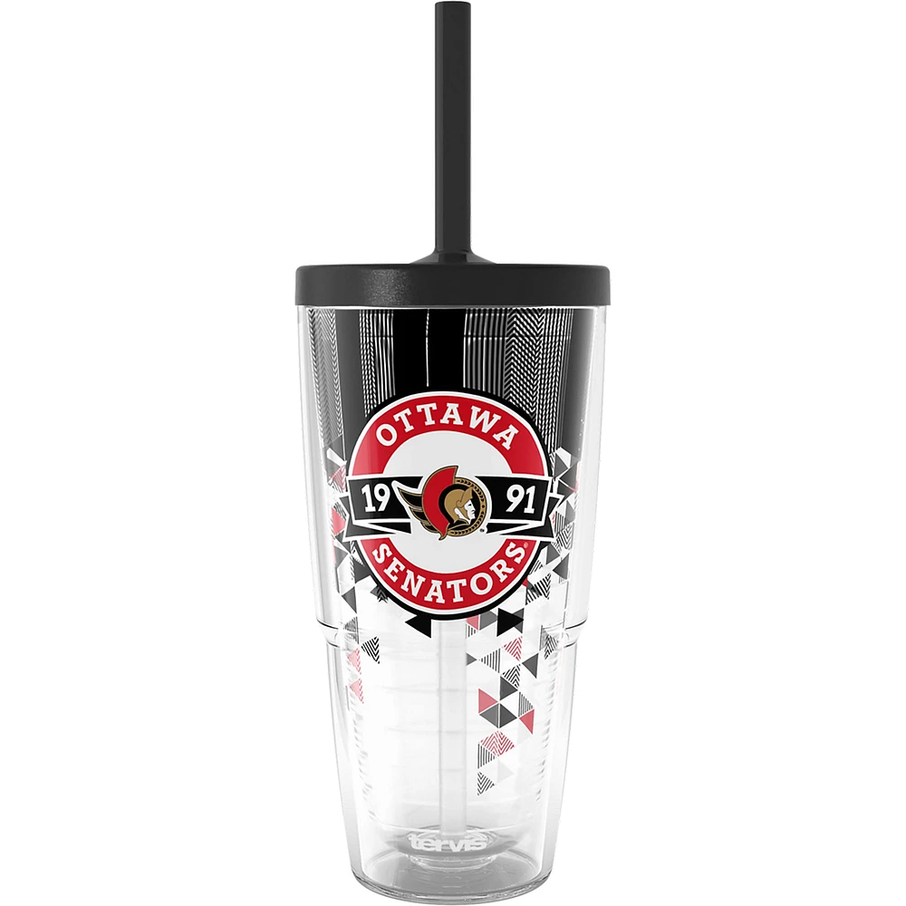 Gobelet classique Tervis Ottawa Senators de 24 oz avec couvercle à paille