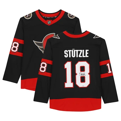 Tim Stutzle Sénateurs d'Ottawa Autographié Black Fanatics Breakaway Jersey