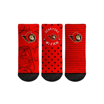 Toddler Rock Em Socks Ottawa Senators #1 Fan 3-Pack Crew Socks Set