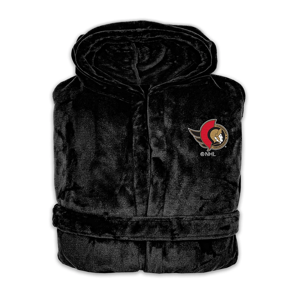 Unisex ISlide Black Ottawa Senators Phantom Hoodie Robe